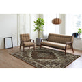 Prime Collection Border Brown Cream Area Rug
