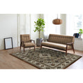 Prime Collection Border Brown Cream Area Rug