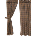 Check Scalloped Short Panel Set 63 X 36