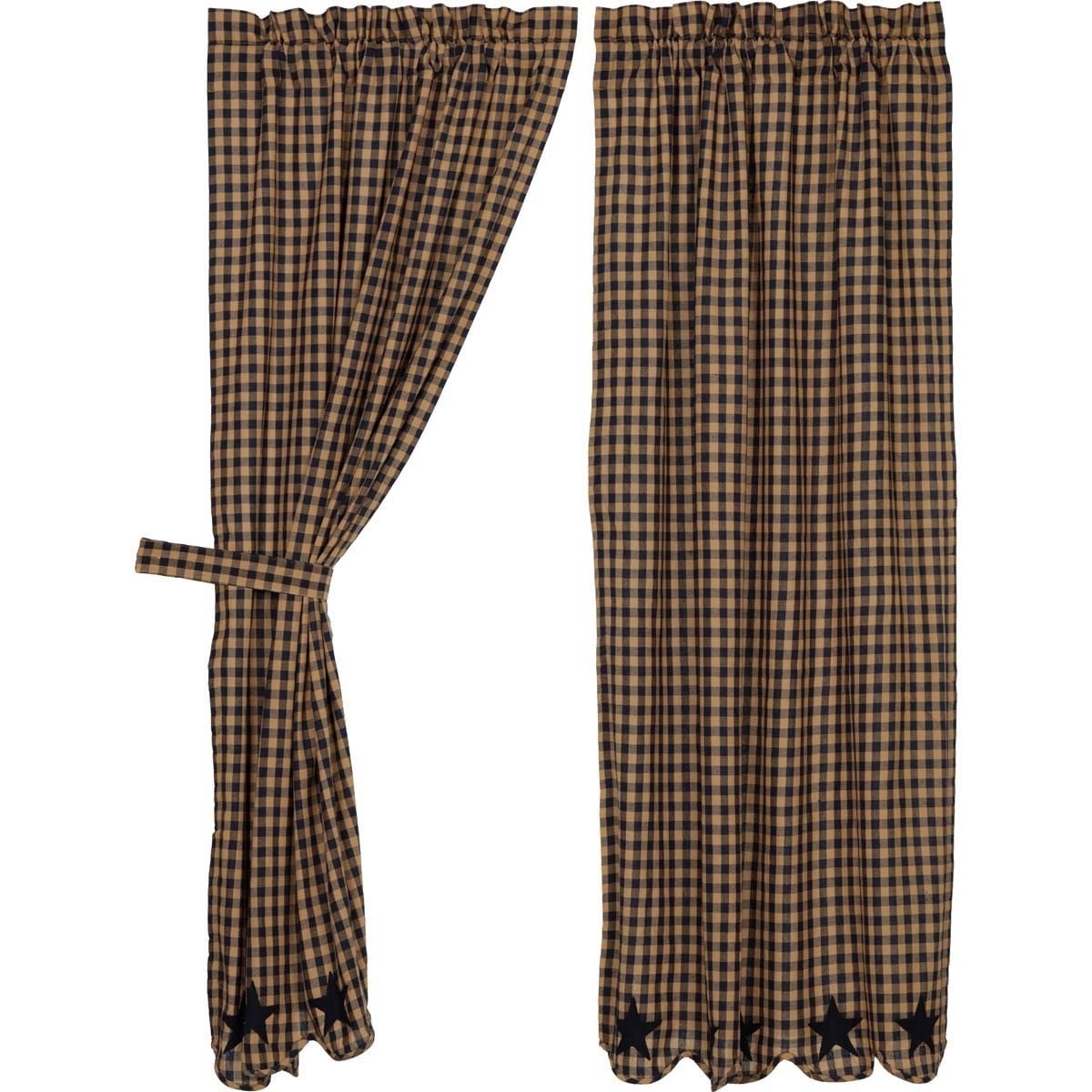 Star Scalloped Short Panel Set 63 X 36