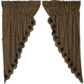 Star Scalloped Prairie Curtain Set 63 X 36