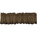Check Scalloped Lined Valance