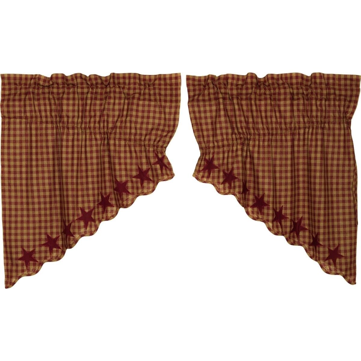 Star Scalloped Prairie Swag Set 36 X 36