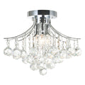 4 Light Flush Mount With Chrome Finish