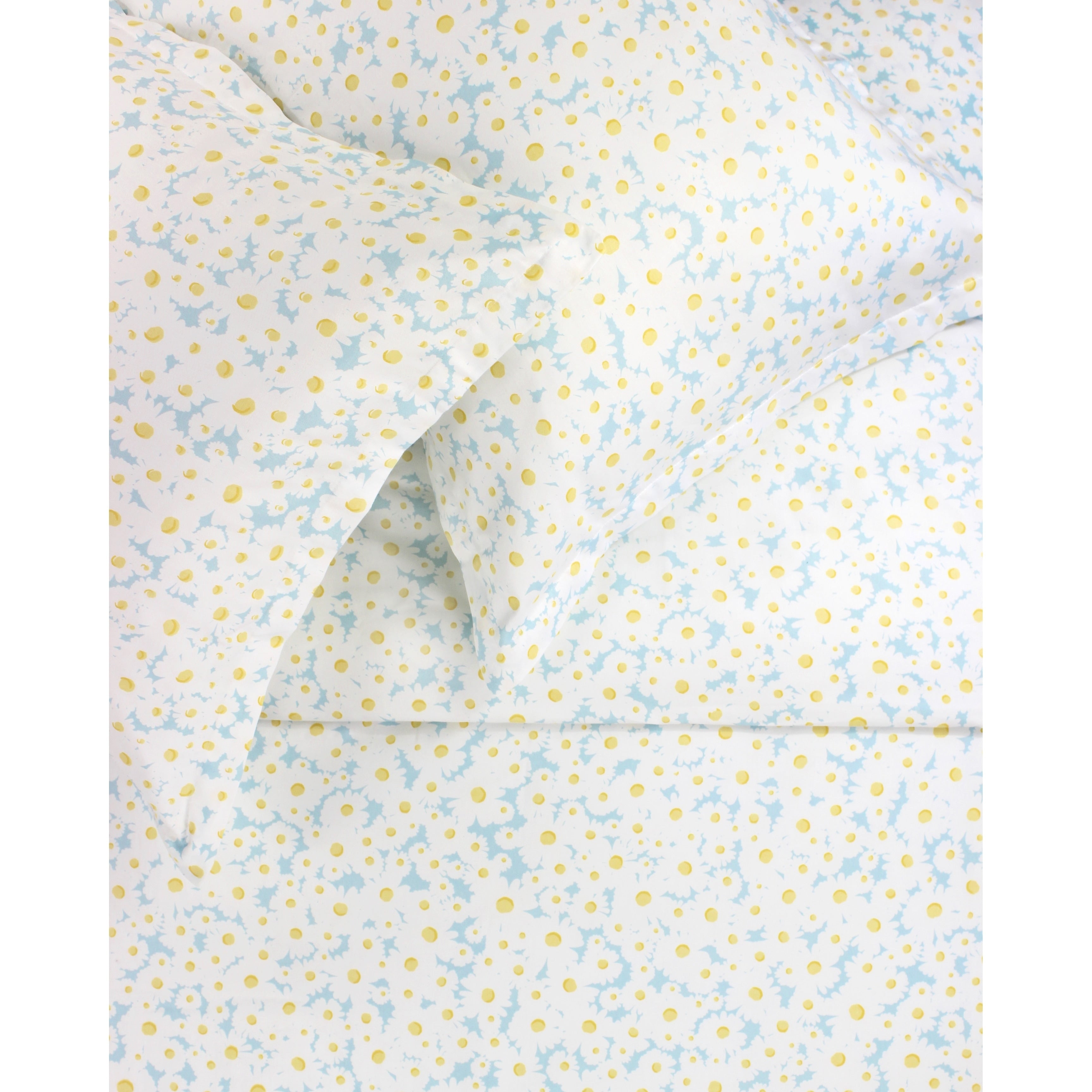 Printed Design Cotton Collection 400 Thread Count Blue Daisy Duvet Set