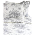 Printed Design Cotton Collection 400 Thread Count Grey Toile Duvet Set