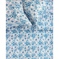 Printed Design Cotton Collection 400 Thread Count Poppy Duvet Set Blue