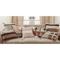 Printed And Embroidered Pillow With Stripe Design