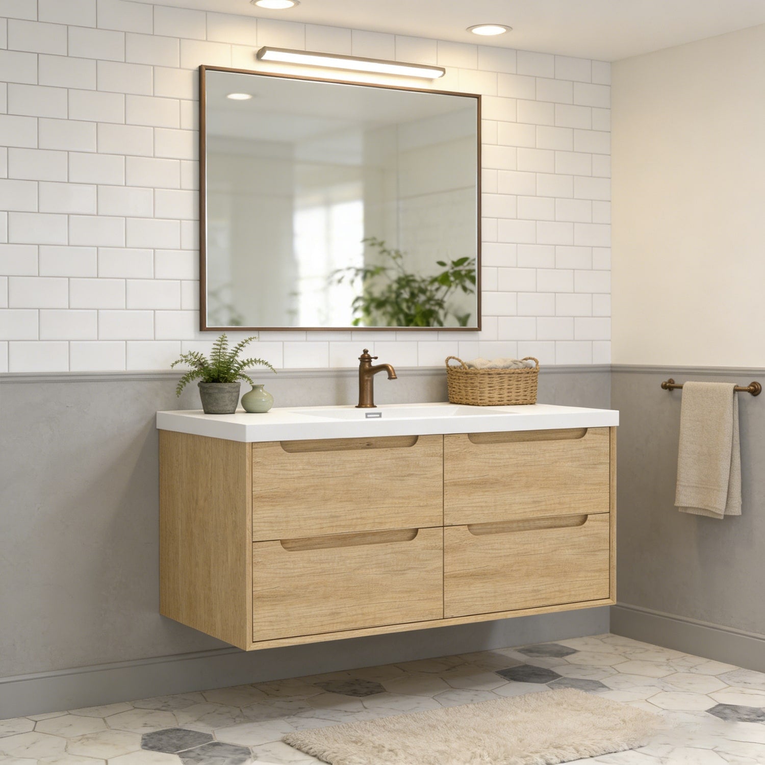 Prismis 36 48 Wall Mount Premium Bathroom Vanity With Integrated Sink