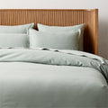 Premier Pale Teal Organic Cotton Sateen 600 Thread Count King Bedding Set