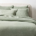 Premier Sage Green EUROPEAN FLAXâ¢-Certified Heathered Linen King Pillow Shams Set of 2