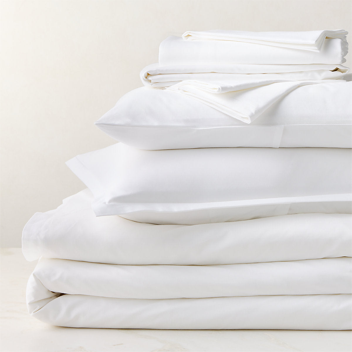 Premier White Organic Cotton Sateen 600 Thread Count King Pillow Shams Set of 2