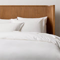 Premier White Organic Cotton Percale 500 Thread Count Queen Bedding Set