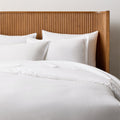 Premier White Organic Cotton Sateen 600 Thread Count Queen Bedding Set