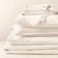 Premier Warm White Organic Cotton Sateen 600 Thread Count Queen Sheet Set