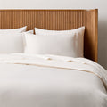 Premier Warm White Organic Cotton Sateen 600 Thread Count Queen Bedding Set