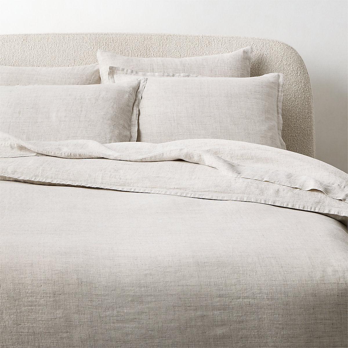 Premier Flax EUROPEAN FLAXâ¢-Certified Heathered Linen Queen Bedding Set