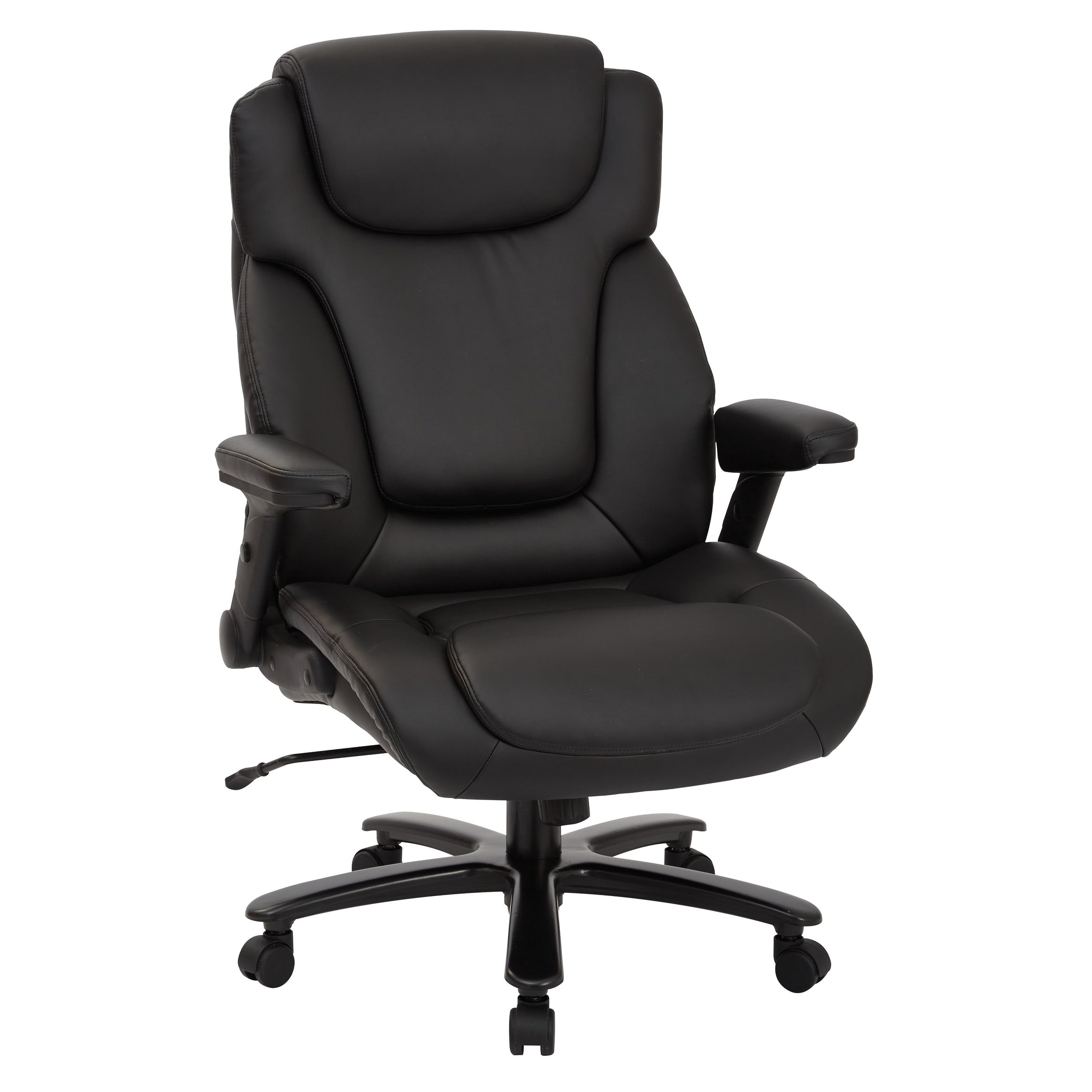 Pro Line Ii Big And Tall Deluxe High Back Executive Chair In Black Bonded Leather