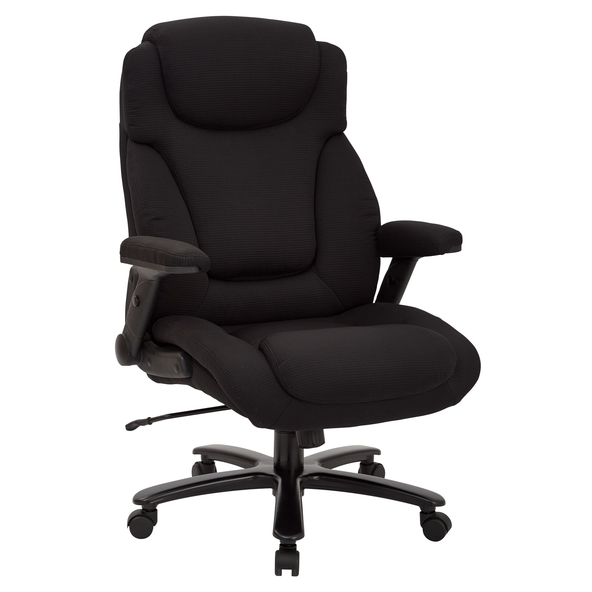 Pro Line Ii Big And Tall Deluxe High Back Executive Chair In Black Fabric
