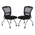 Pro Line Ii Deluxe Armless Folding Chair With Progrid Back