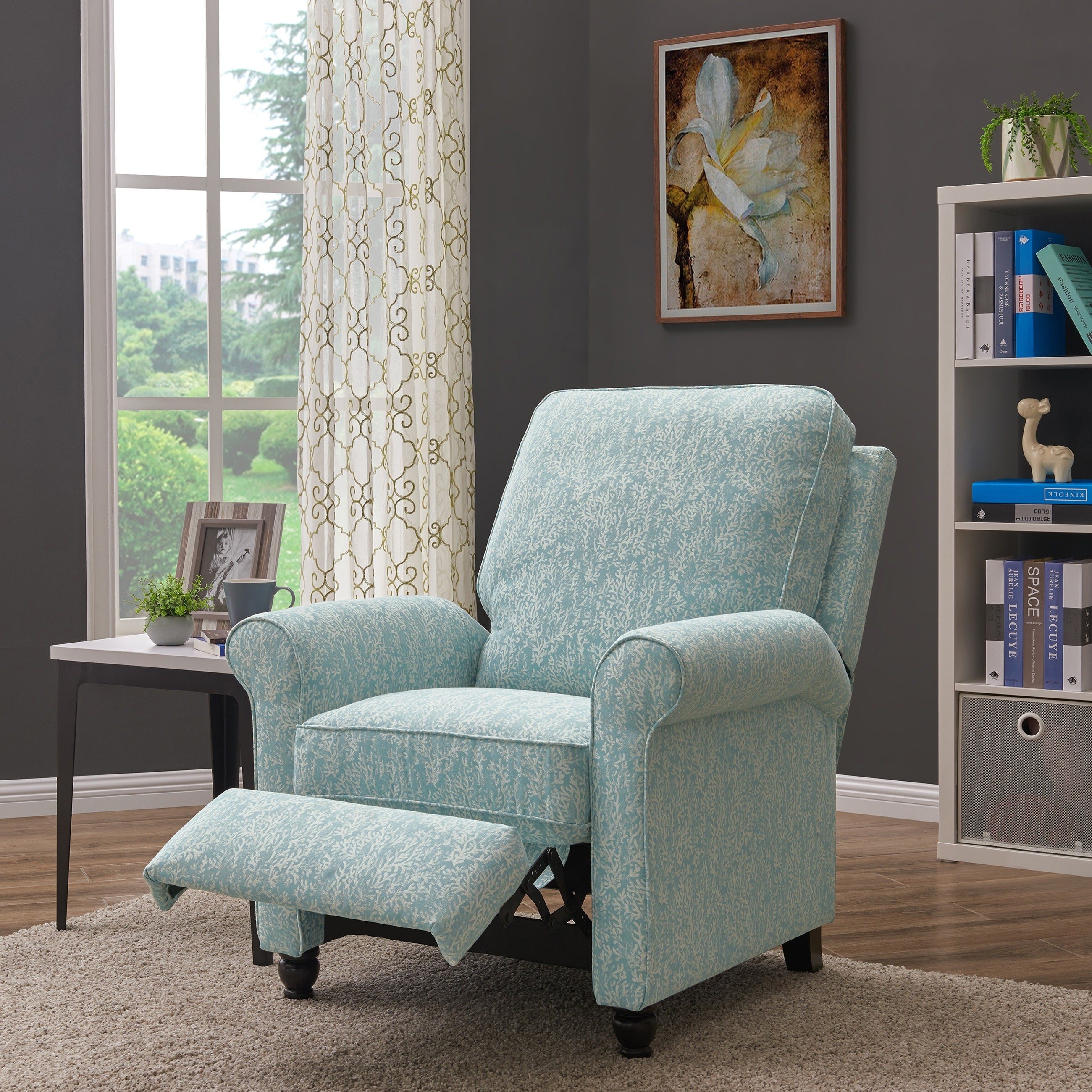 Prolounger Blue Coral Push Back Recliner Chair