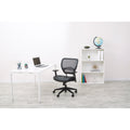 Space Seating Professional Dark Air Grid Back Managers Chair With Black Bonded Leather Seat