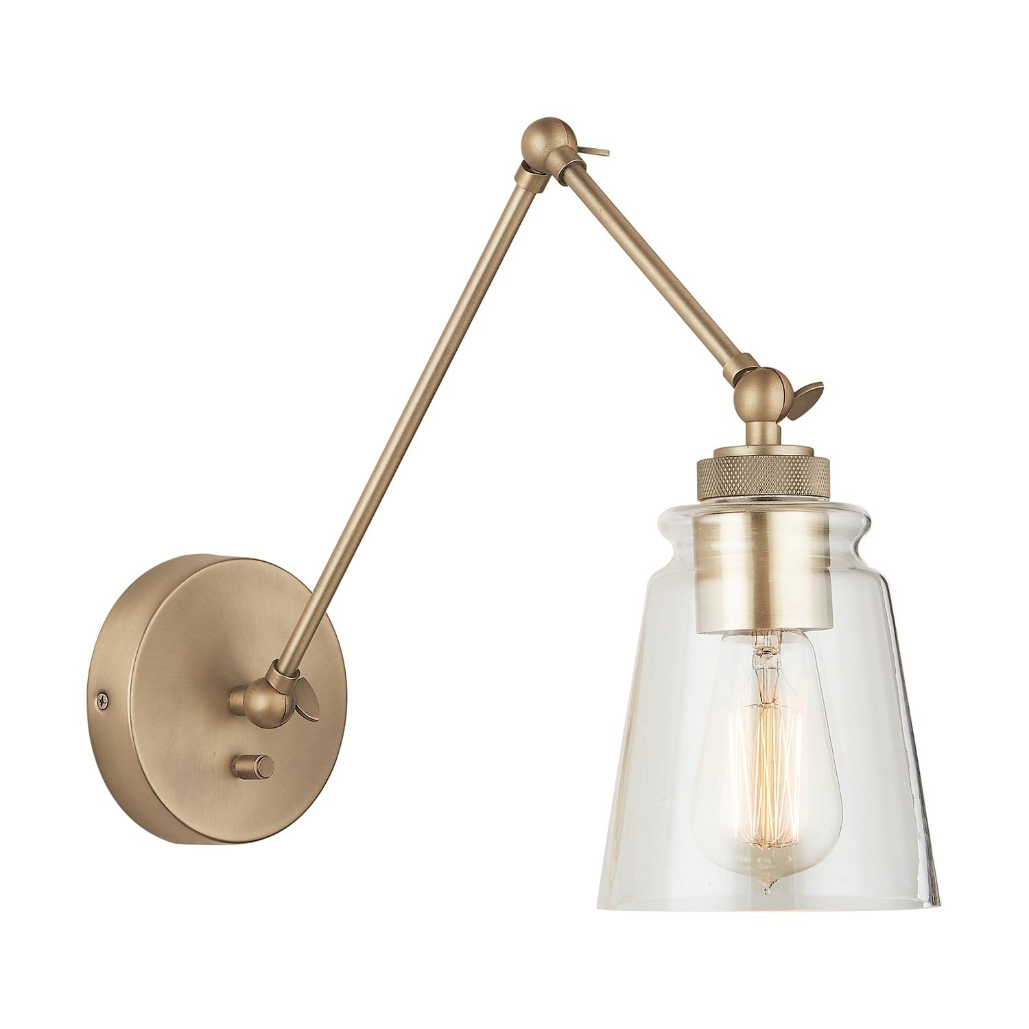 Profile 1 Light Aged Brass Wall Sconce