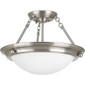 Progress Lighting Silvertone 2 Light Semi Flush Mount Fixture