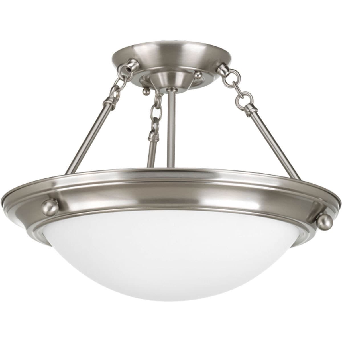 Progress Lighting Silvertone 2 Light Semi Flush Mount Fixture
