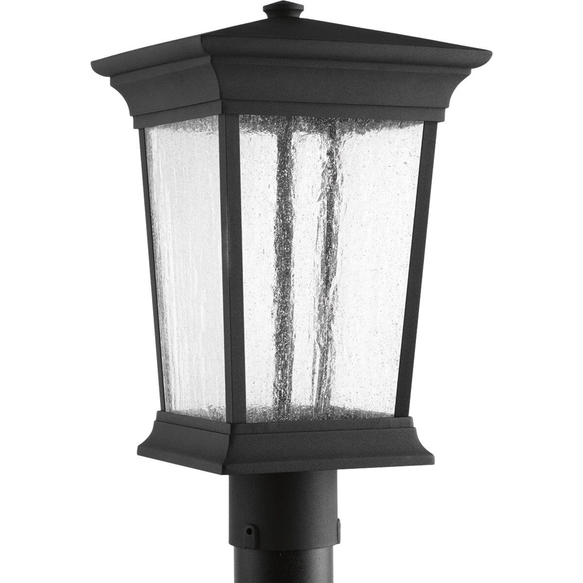 Progress Lighting Black Finish One Light 9 Inch Post Lantern With Ac Led Module