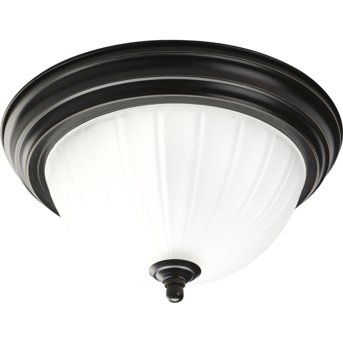 Progress Lighting Bronze 1 Light Semi Flush Mount Fixture