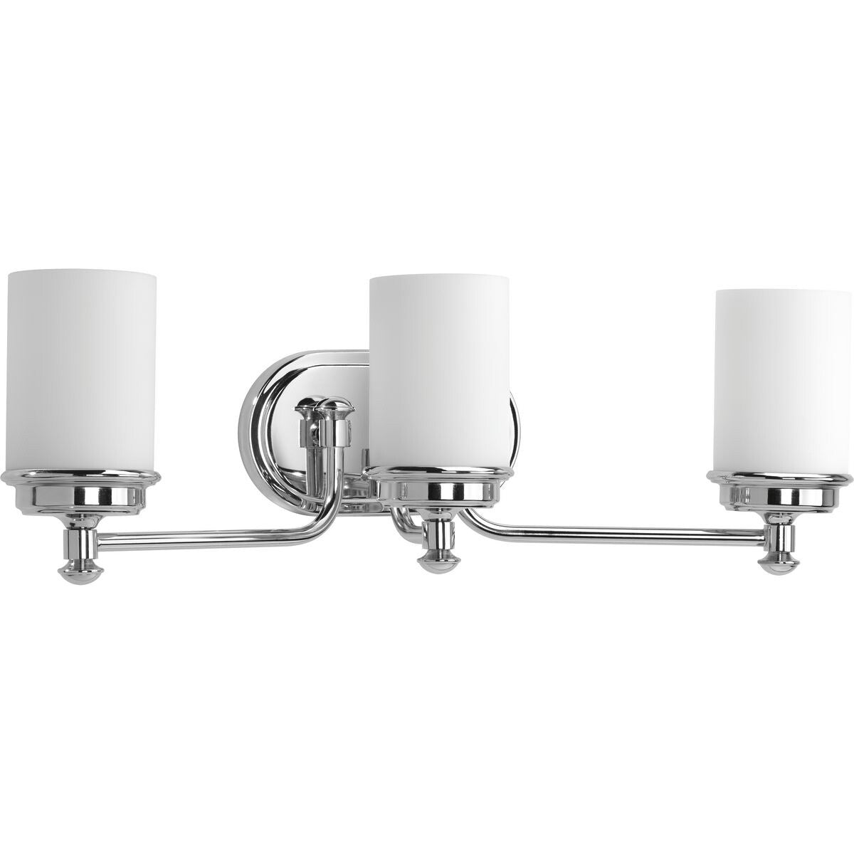 Progress Lighting Glide Chrome Finished Steel Three Light Bath Sconce
