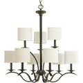 Progress Lighting Inspire Collection 9 Light Antique Bronze Chandelier Lighting Fixture