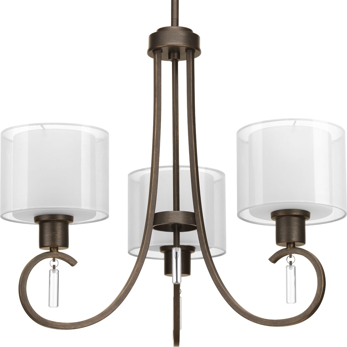 Progress Lighting Invite Collection 3 Light Antique Bronze Chandelier Lighting Fixture