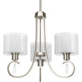 Progress Lighting Invite Collection 3 Light Brushed Nickel Chandelier Lighting Fixture