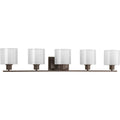 Progress Lighting Bronze Invite Collection 5 Light Antique Bronze Bath Light