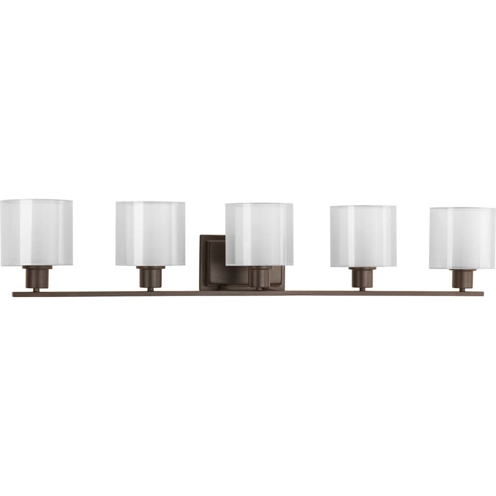 Progress Lighting Bronze Invite Collection 5 Light Antique Bronze Bath Light