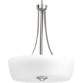 Progress Lighting Leap Nickel Finish Steel 3 Light Inverted Pendant