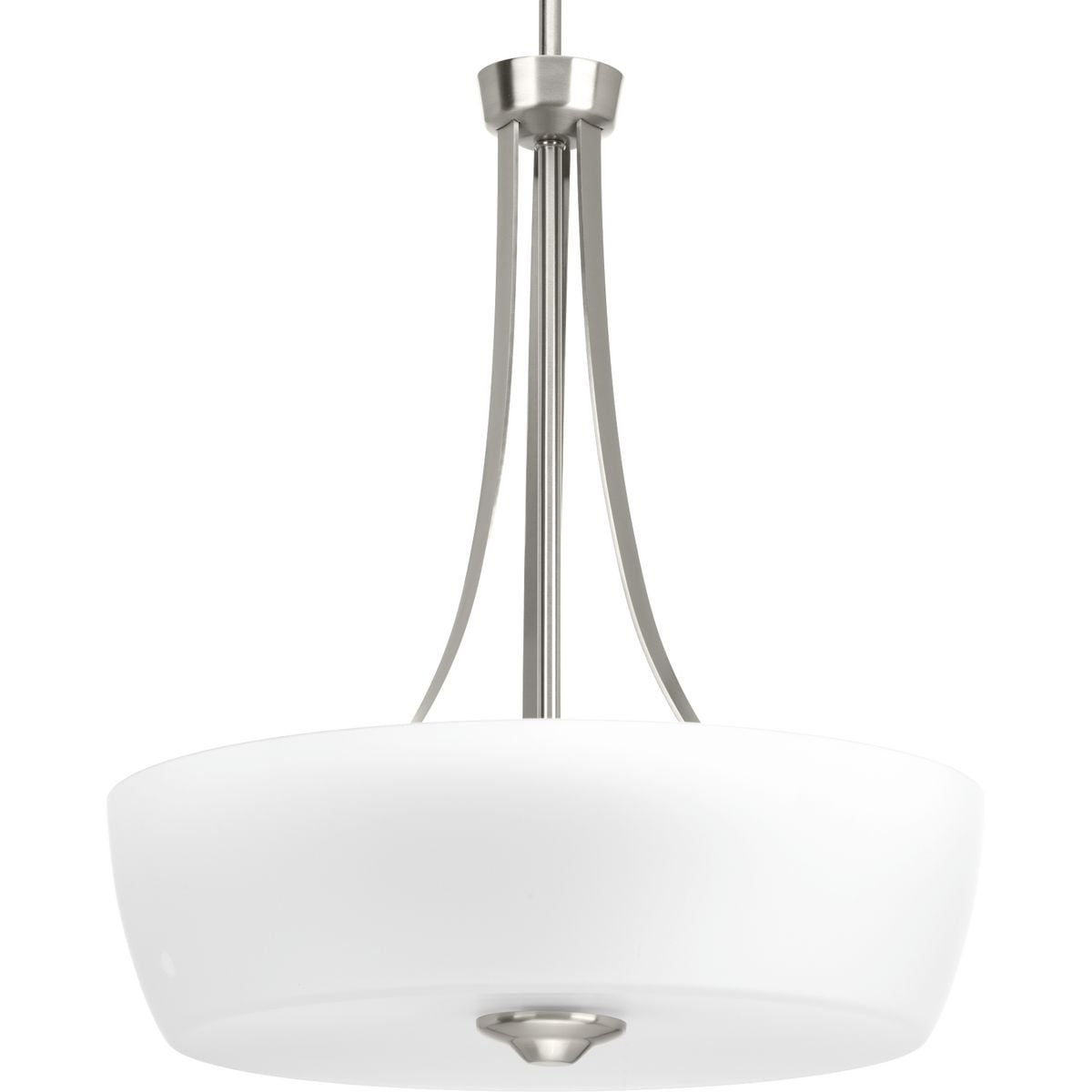 Progress Lighting Leap Nickel Finish Steel 3 Light Inverted Pendant