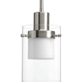 Progress Lighting Moderna Steel Clear Glass One Light Led Mini Pendant