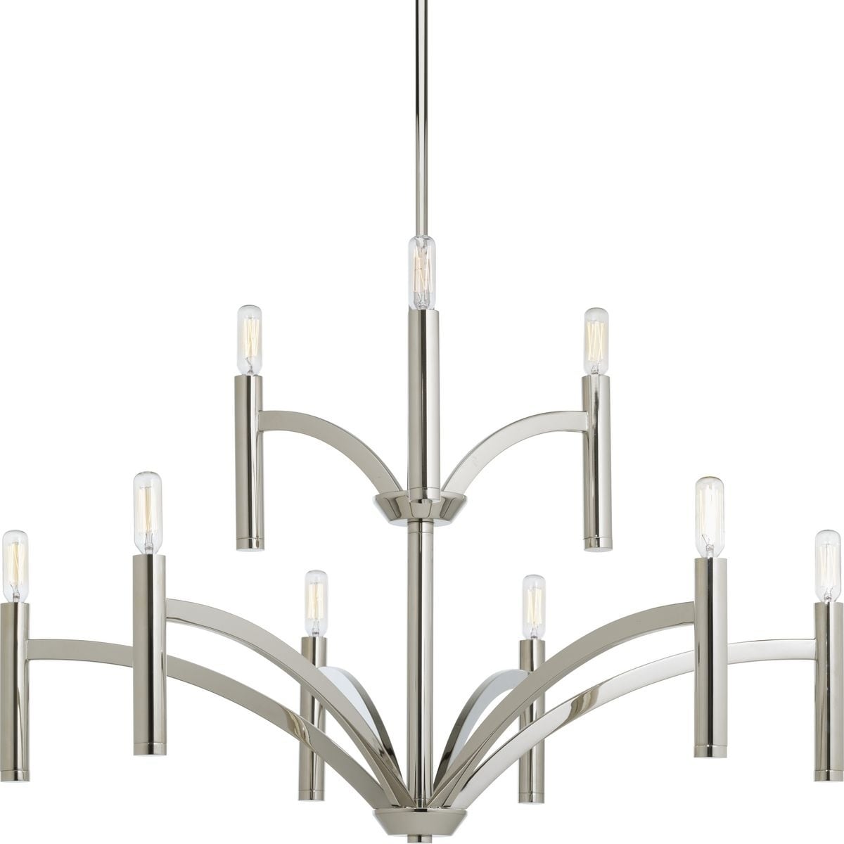 Progress Lighting P4719 104 Draper 9 Light 2 Tier Chandelier