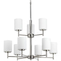 Progress Lighting P4726 104 Replay 9 Light 2 Tier Chandelier
