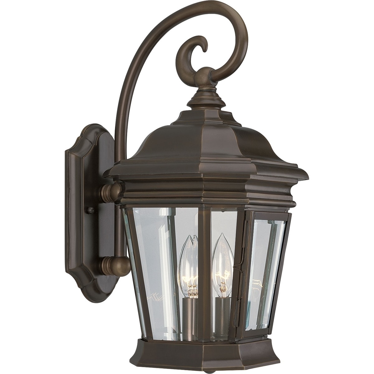 Progress Lighting P5671 108 Crawford Bronze Two Light Outdoor Wall Lantern