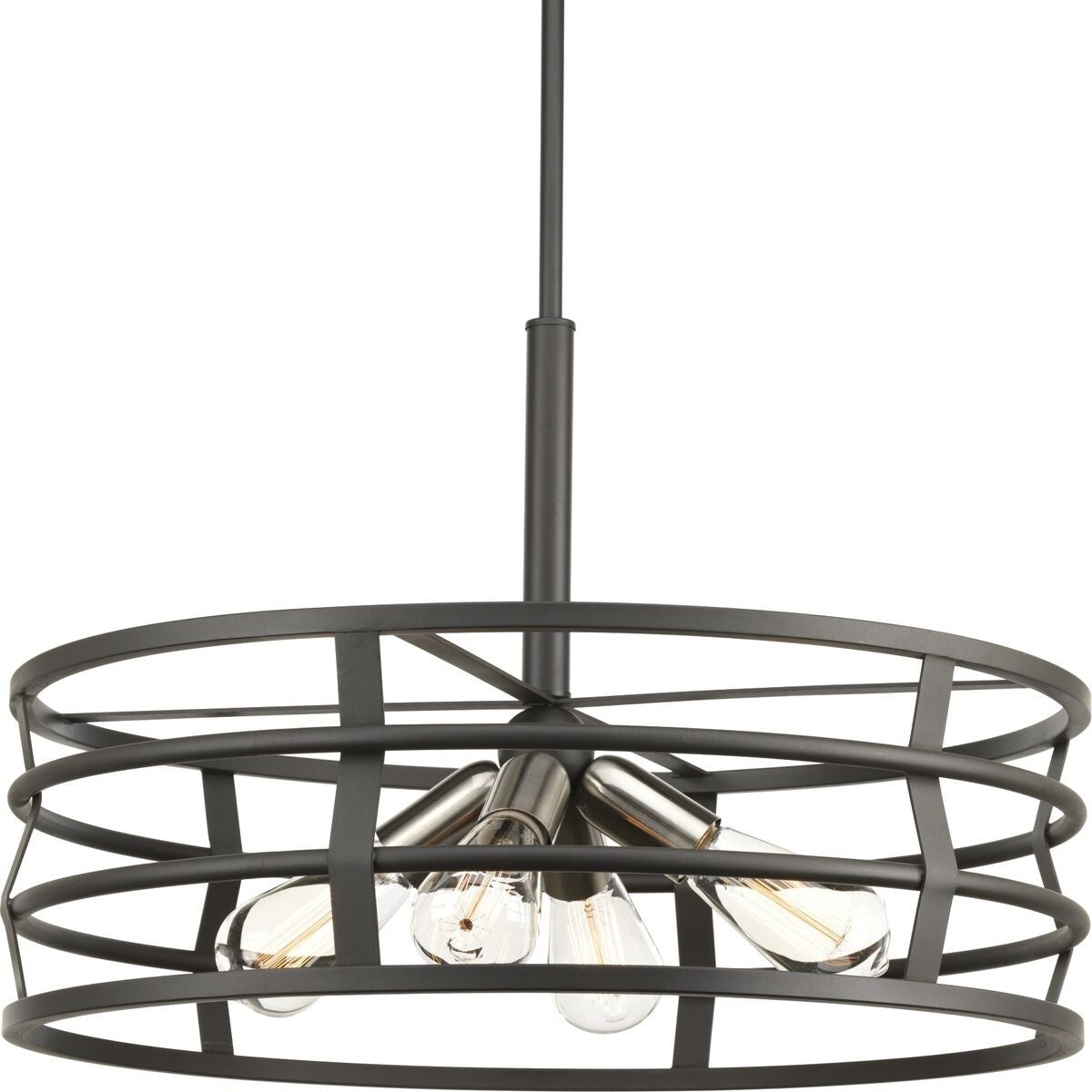 Progress Lighting Remix Grey Steel 4 Light Pendant