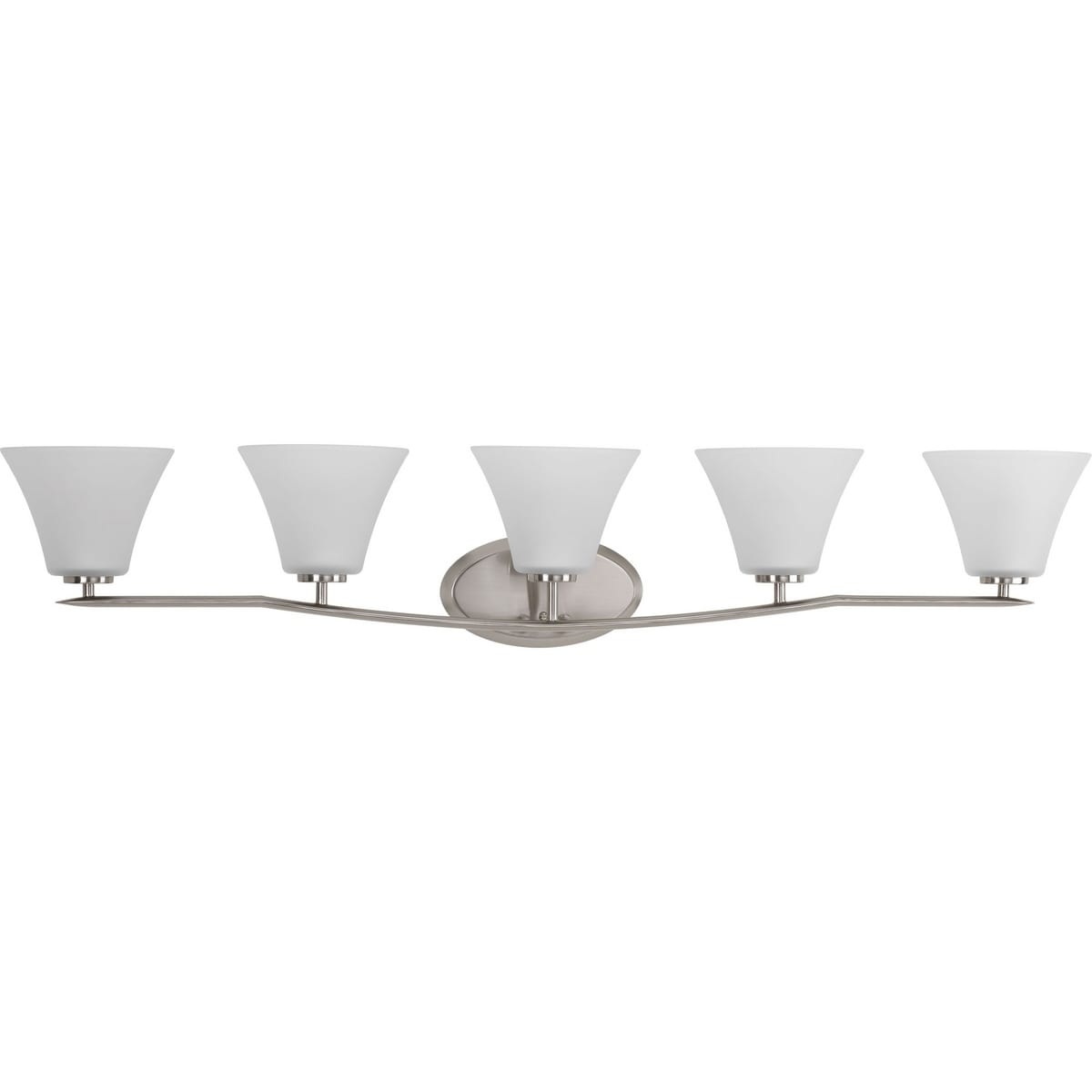 Progress Lighting Silvertone Bravo Collection 5 Light Brushed Nickel Bath Light