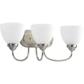 Progress Lighting Silvertone Heart Collection 3 Light Brushed Nickel Bath Light