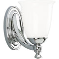 Progress Lighting Silvertone Victorian Collection 1 Light Chrome Bath Light