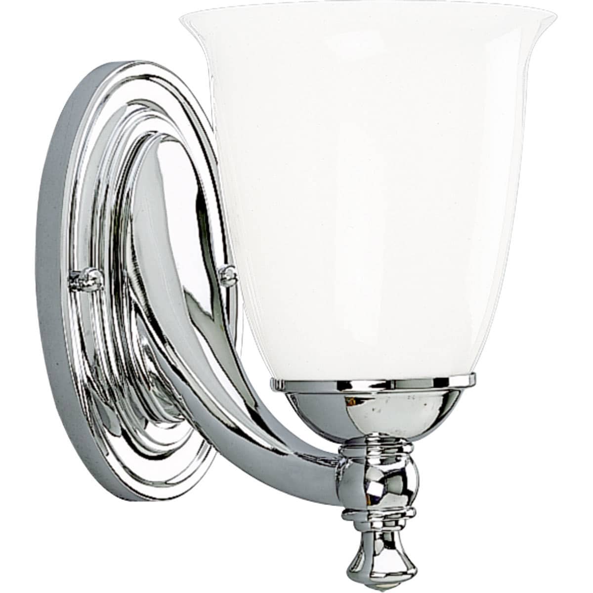 Progress Lighting Silvertone Victorian Collection 1 Light Chrome Bath Light