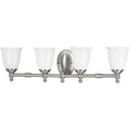 Progress Lighting Silvertone Victorian Collection 4 Light Brushed Nickel Bath Light