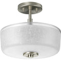 Progress Lighting Silvertone 2 Light Semi Flush Mount Fixture